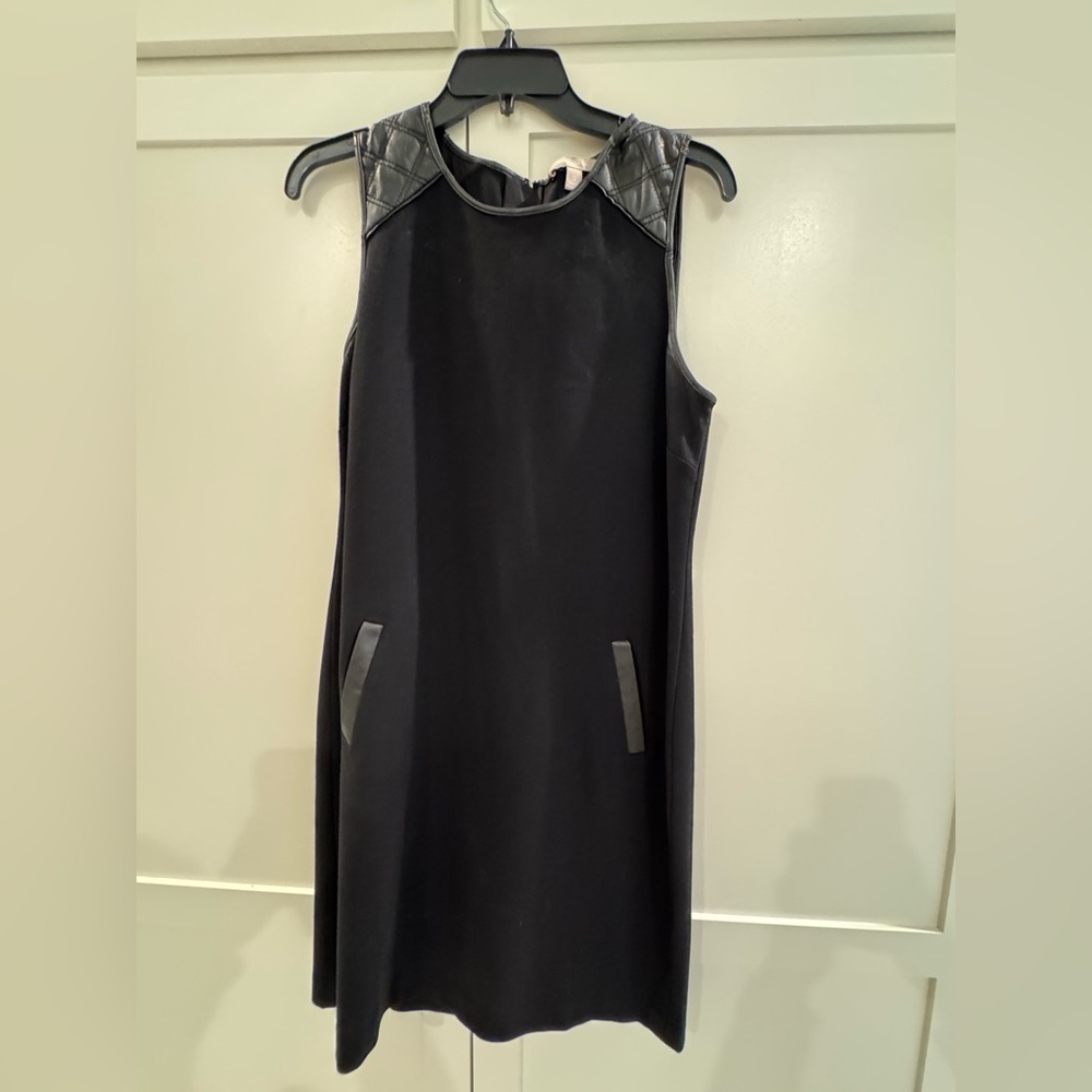 Banana Republic leather shoulder sheath dress